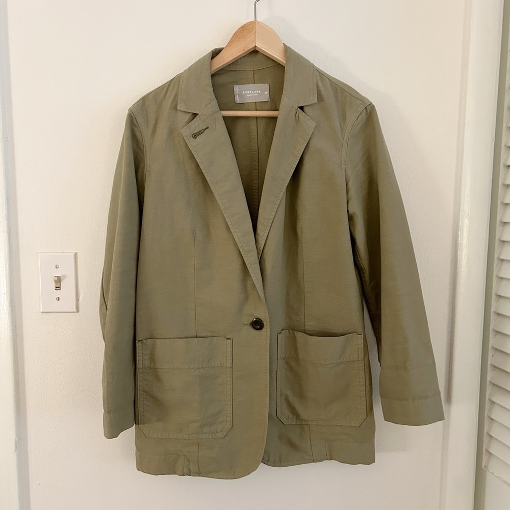 Everlane Fatigued Cotton Utility Blazer XS